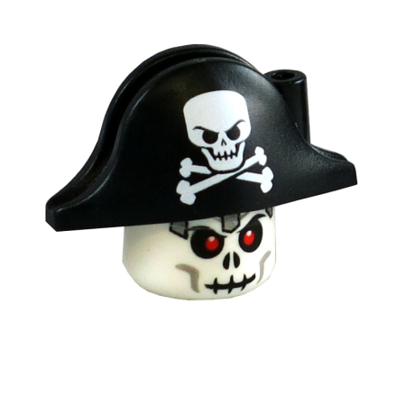 Totenkopf mit Piratenhut (4er Set)