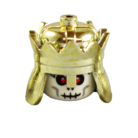 Totenkopf mit goldener Krone (4er Set)